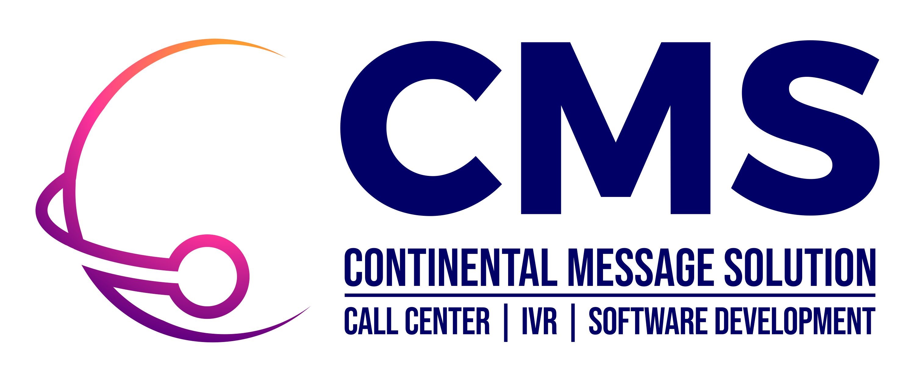 modern CMS logo with blue and white colors, clean corporate design